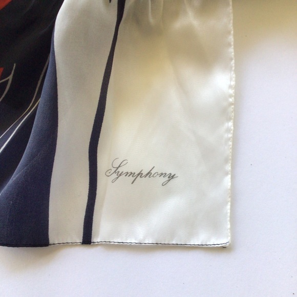 SYMPHONY DAISY PRINT ITALIAN SCARF VINTAGE - Picture 8 of 10